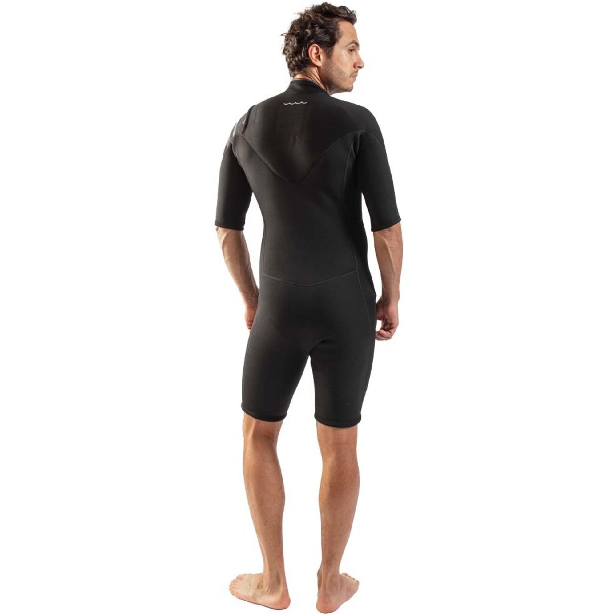 Gul Mens Echo Mm Chest Zip Shorty Wetsuit Re C Black